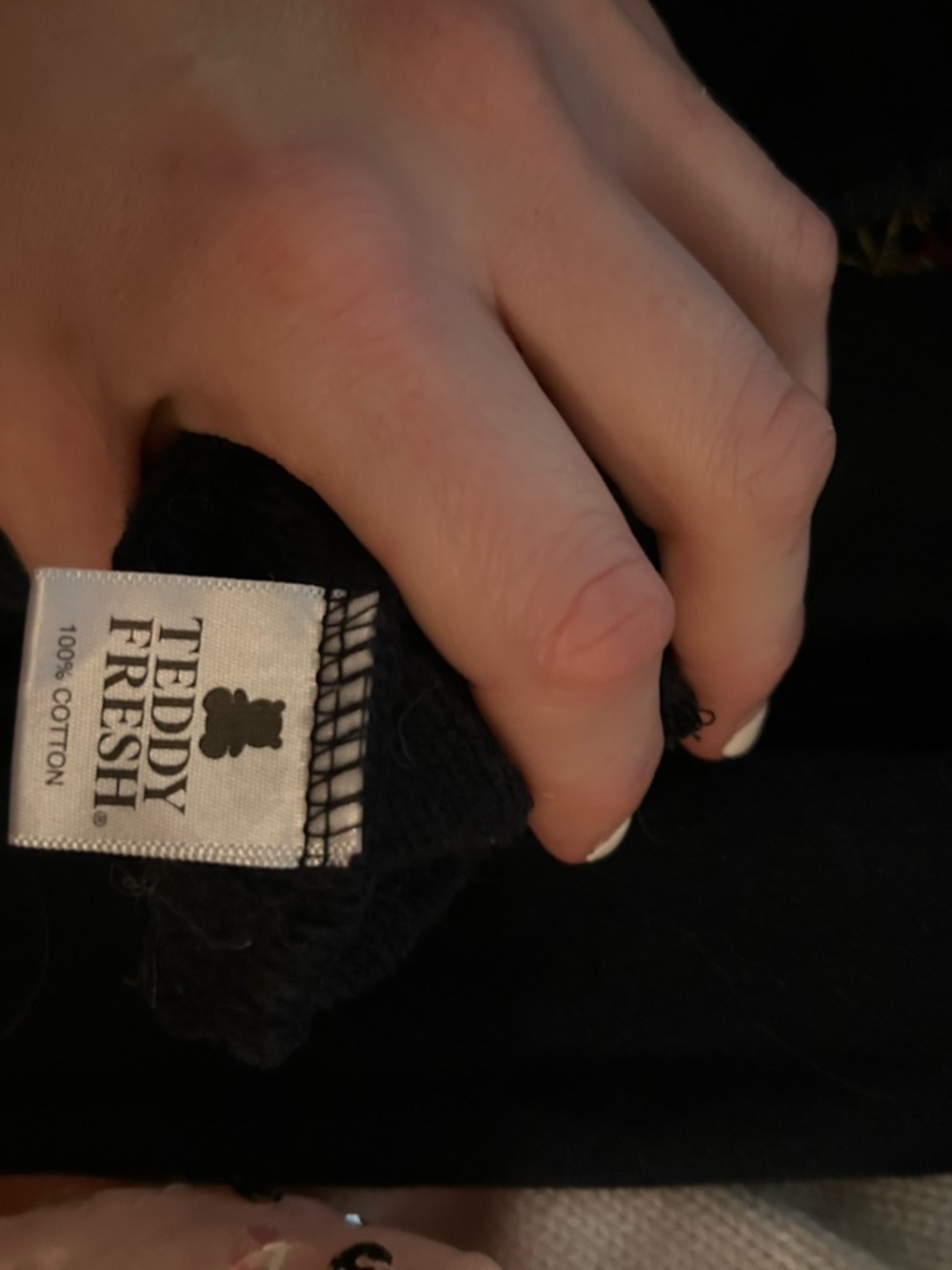 Teddy Fresh x Elton John Black Graphic Embroidered Oversized Hoodie - Picture 6 of 6